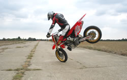 Supermoto 180 degree Stoppie, Andy Godbold