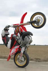 Andy Godbold, supermoto vertical wheelie