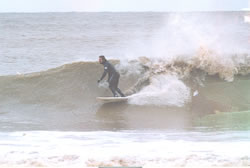 Shaun Brundle Having Fun Surfing At his Local break